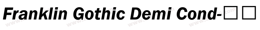 Franklin Gothic Demi Cond字体转换